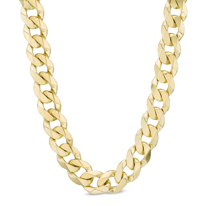 10.3mm Curb Chain Necklace in 10K Gold - 24"