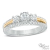 Thumbnail Image 0 of 0.50 CT. T.W. Diamond Edge Past Present Future® Engagement Ring in 10K Two-Tone Gold