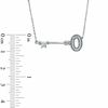 Thumbnail Image 1 of Diamond Accent Sideways Key Necklace in Sterling Silver