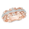Thumbnail Image 0 of 0.25 CT. T.W. Diamond Vintage-Inspired Scroll Band in 10K Rose Gold