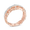 Thumbnail Image 1 of 0.25 CT. T.W. Diamond Vintage-Inspired Scroll Band in 10K Rose Gold