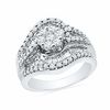Thumbnail Image 0 of 1.25 CT. T.W. Diamond Layered Cluster Engagement Ring in 10K White Gold