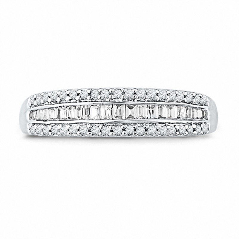 0.25 CT. T.W. Baguette Diamond Band in 10K White Gold