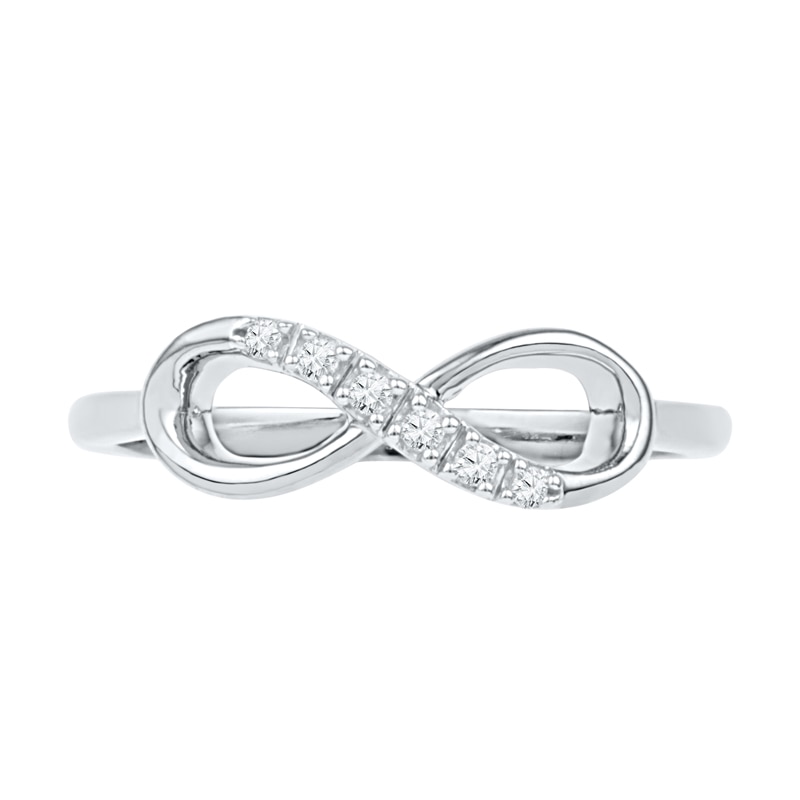 Diamond Accent Infinity Ring in 10K White Gold
