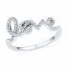 Thumbnail Image 0 of 0.16 CT. T.W. Diamond Cursive "LOVE" Ring in 10K White Gold