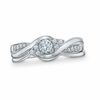 Thumbnail Image 0 of 0.33 CT. T.W. Diamond Braid Bridal Set in 10K White Gold