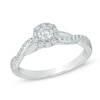 Thumbnail Image 0 of 0.50 CT. T.W. Diamond Twist Engagement Ring in 10K White Gold