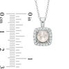 Thumbnail Image 1 of 6.5 - 7.0mm Cultured Freshwater Pearl and Lab-Created White Sapphire Frame Pendant in Sterling Silver