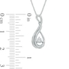 Thumbnail Image 1 of 0.10 CT. Certified Canadian Diamond Abstract Teardrop Pendant in Sterling Silver (I/I2)