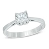 Thumbnail Image 0 of 0.33 CT. T.W. Certified Canadian Princess-Cut Diamond Frame Engagement Ring in 14K White Gold (I/I1)