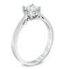 Thumbnail Image 1 of 0.33 CT. T.W. Certified Canadian Princess-Cut Diamond Frame Engagement Ring in 14K White Gold (I/I1)
