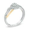 Thumbnail Image 1 of 0.12 CT. T.W. Princess-Cut Composite Diamond Ring in 10K White Gold