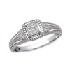 Thumbnail Image 0 of 0.10 CT. T.W. Composite Diamond Flower Promise Ring in 10K White Gold