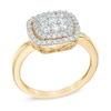 Thumbnail Image 1 of 0.50 CT. T.W. Diamond Cluster Frame Ring in 10K Gold