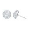 Thumbnail Image 0 of 0.50 CT. T.W. Diamond Layered Circle Stud Earrings in 10K White Gold