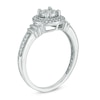 Thumbnail Image 1 of 0.25 CT. T.W. Diamond Cluster Frame Promise Ring in 10K White Gold