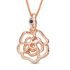 Thumbnail Image 1 of Vera Wang Love Collection 0.25 CT. T.W. Diamond Rose Pendant in 14K Rose Gold
