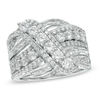 Thumbnail Image 0 of 2.00 CT. T.W. Diamond Overlay Ring in 10K White Gold
