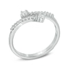 Thumbnail Image 1 of 0.10 CT. T.W. Diamond Bypass Midi Ring in Sterling Silver