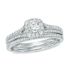 Thumbnail Image 0 of 0.45 CT. T.W. Certified Canadian Diamond Frame Bridal Set in 14K White Gold (I/I2)