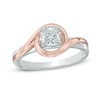 Thumbnail Image 0 of 0.58 CT. Certified Canadian Diamond Solitaire Engagement Ring in 14K Two-Tone Gold (I/I1)