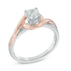 Thumbnail Image 1 of 0.58 CT. Certified Canadian Diamond Solitaire Engagement Ring in 14K Two-Tone Gold (I/I1)
