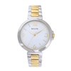 Thumbnail Image 0 of Ladies' Bulova Two-Tone Watch with White Dial (Model: 96P144)