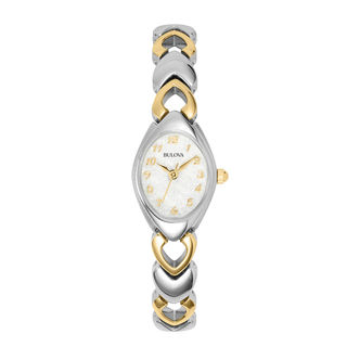 Bulova ladies two tone stainless steel hotsell bracelet watch