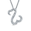 Thumbnail Image 0 of Open Hearts by Jane Seymour™ 0.13 CT. T.W. Diamond Pendant in Sterling Silver