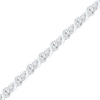 Thumbnail Image 0 of 0.25 CT. T.W. Diamond Twisting Bracelet in Sterling Silver - 7.5"