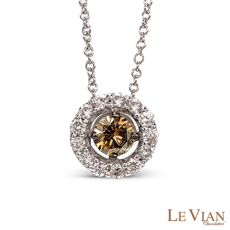 Le Vian Chocolate Diamonds® 0.55 CT. T.W. Diamond Frame Pendant in 14K Vanilla Gold™