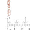 Thumbnail Image 1 of Morganite "XO" Bracelet in Sterling Silver with 18K Rose Gold Plate - 7.25"