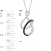 Thumbnail Image 1 of 0.15 CT. T.W. Enhanced Black and White Diamond Infinity Ribbon Pendant in Sterling Silver