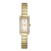 Thumbnail Image 0 of Ladies' Bulova Crystal Accent Gold-Tone Watch with Rectangular Mother-of-Pearl Dial (Model: 98L204)