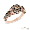 Thumbnail Image 0 of Le Vian Chocolate Diamonds® 1.03 CT. T.W. Diamond Frame Cluster Engagement Ring in 14K Strawberry Gold™
