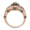 Thumbnail Image 1 of Le Vian Chocolate Diamonds® 1.03 CT. T.W. Diamond Frame Cluster Engagement Ring in 14K Strawberry Gold™