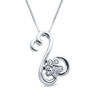 Thumbnail Image 0 of Open Hearts Family by Jane Seymour™ Diamond Accent Paw Pendant in Sterling Silver