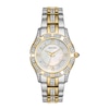 Thumbnail Image 0 of Ladies' Bulova Crystal Accent Two-Tone Watch with Mother-of-Pearl (Model: 98L135)