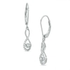 Thumbnail Image 0 of 0.11 CT. T.W. Diamond Infinity Drop Earrings in 10K White Gold