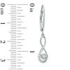 Thumbnail Image 1 of 0.11 CT. T.W. Diamond Infinity Drop Earrings in 10K White Gold