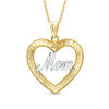 Thumbnail Image 0 of Diamond-Cut Heart with "MOM" Pendant in 10K Two-Tone Gold