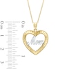 Thumbnail Image 1 of Diamond-Cut Heart with "MOM" Pendant in 10K Two-Tone Gold