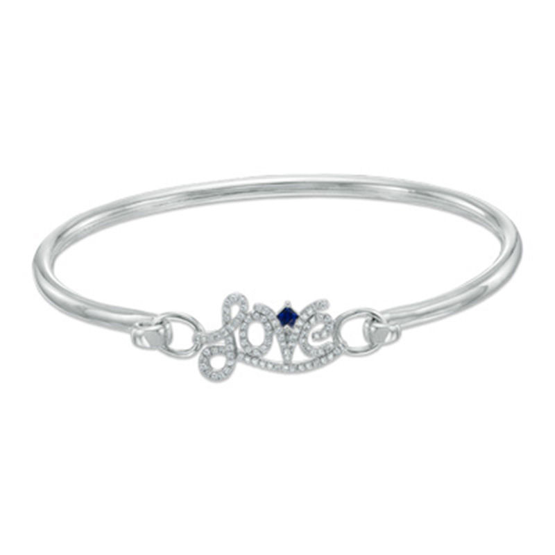 Vera Wang Love Collection 0.23 CT. T.W. Diamond "Love" Bangle in Sterling Silver