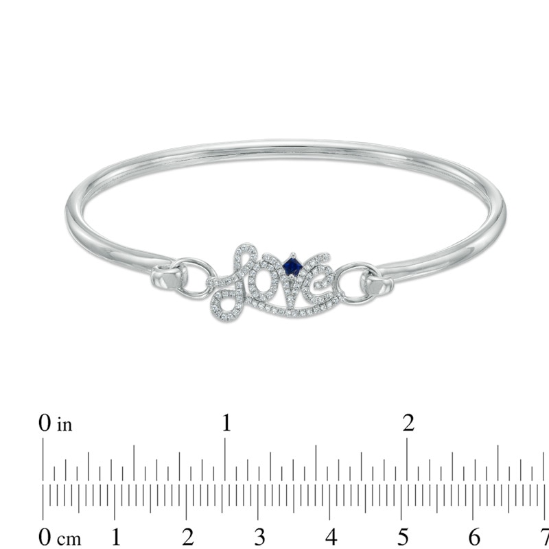 Vera Wang Love Collection 0.23 CT. T.W. Diamond "Love" Bangle in Sterling Silver