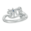 Thumbnail Image 2 of Vera Wang Love Collection 0.18 CT. T.W. Diamond "Love" Ring in Sterling Silver
