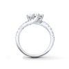 Thumbnail Image 1 of Ever Us™ 0.50 CT. T.W. Two-Stone Diamond Bypass Ring in 14K White Gold