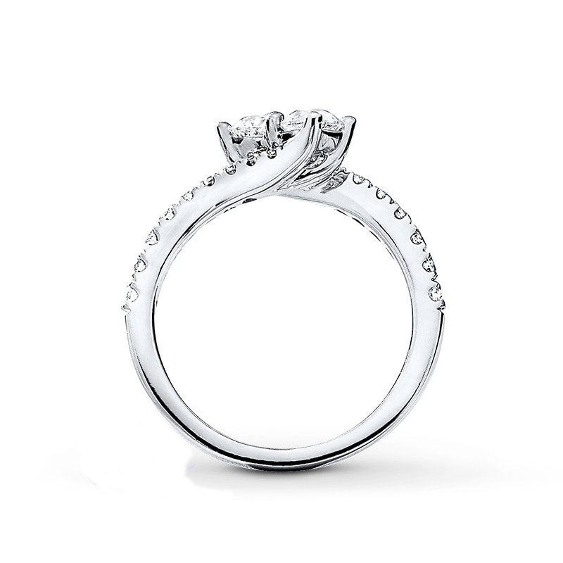 Ever Us™ 0.50 CT. T.W. Two-Stone Diamond Bypass Ring in 14K White Gold