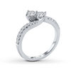 Thumbnail Image 2 of Ever Us™ 0.50 CT. T.W. Two-Stone Diamond Bypass Ring in 14K White Gold