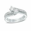Thumbnail Image 3 of Ever Us™ 0.50 CT. T.W. Two-Stone Diamond Bypass Ring in 14K White Gold