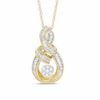 Thumbnail Image 0 of 0.15 CT. T.W. Round and Baguette Cut Diamond Composite Infinity Pendant in 10K Gold
